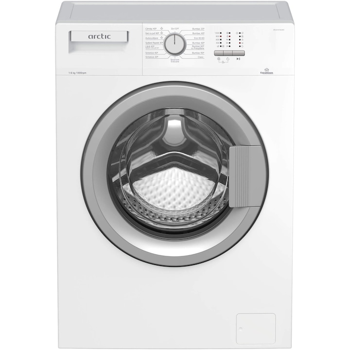 Masina de spalat rufe Arctic APL61015XLW3, 6kg, 1000 RPM, Clasa E, ExtraSteam, Eco Dose, Alb reducere