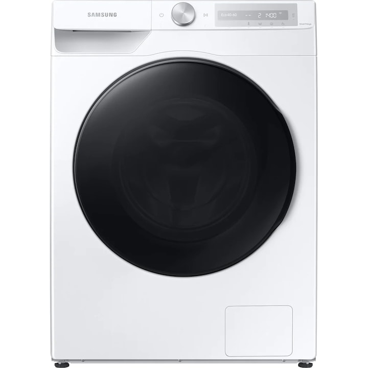 Masina de spalat rufe cu uscator Samsung WD10T634DBH/S7, Spalare 10.5 kg, Uscare 6 kg, 1400 RPM, Clasa A, AI Control, Auto Dispenser, Super Speed 59, Steam, Motor Digital Inverter, Wifi, Alb reducere