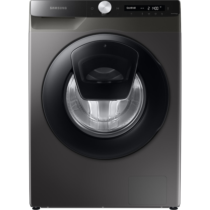 Masina de spalat rufe Samsung WW90T554DAX/S7, 9 kg, 1400 RPM, Clasa A, Add Wash, AI Control, Steam, Eco Bubble, Drum Clean, Motor Digital Inverter, Wifi, Inox reducere