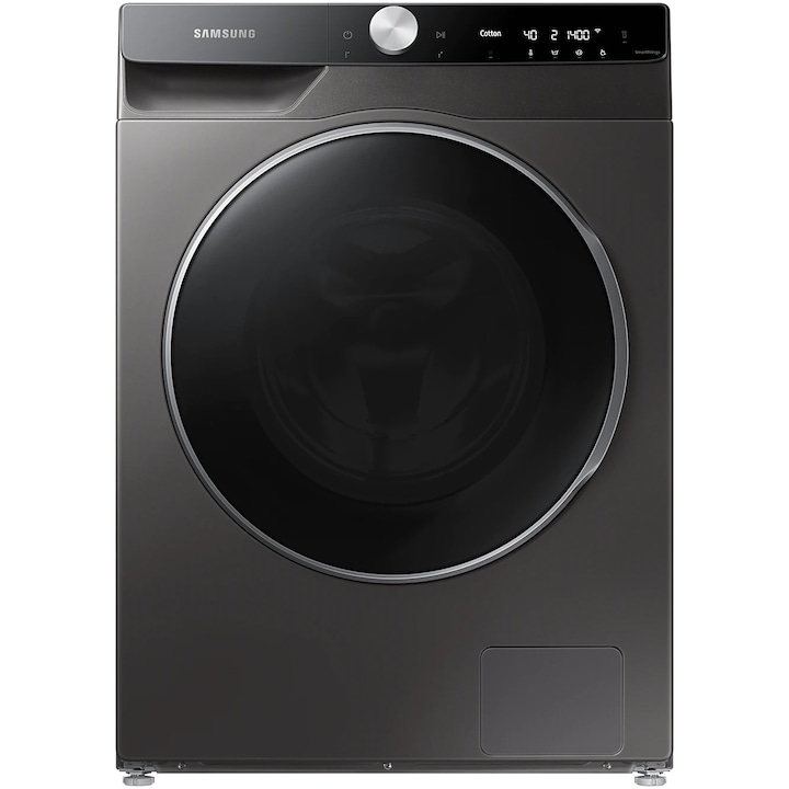 Masina de spalat cu uscator Samsung WD12TP34DSX/S7, Spalare 12 kg, Uscare 8 kg, 1400 rpm, Clasa A, Eco Bubble, Quick Bubble, AI Control, AirWash, Hygiene Steam, Motor Digital Inverter, Negru reducere