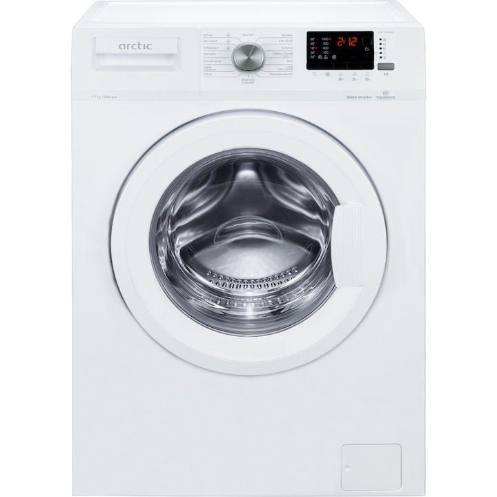 Masina de spalat rufe Arctic APL71024XLW1, 7 kg, 1000 rpm, Clasa D, Add-In, Motor Silent Inverter, ExtraSteam, ECO DOSE, Rapid+, Alb reducere
