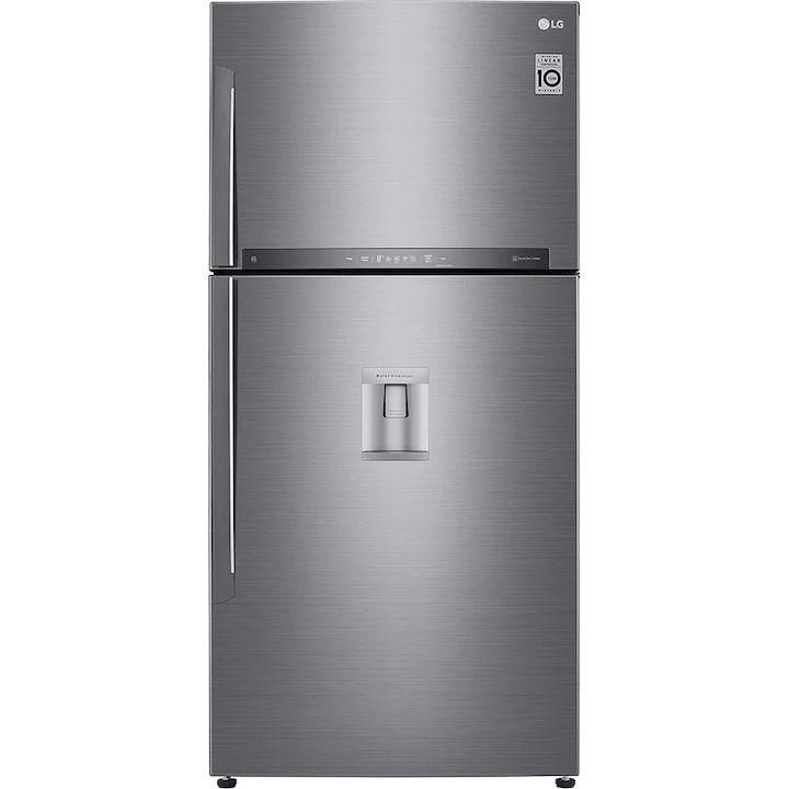 Frigider cu doua usi LG GTF916PZPYD, 592 l, Clasa E, No Frost, WiFi, Dozator apa, Argintiu reducere