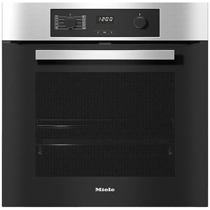 Cuptor incorporabil Miele H 2267-1 BP, Electric, Autocuratare pirolitica, 76 l, Clasa A+, EasyControl, FlexiClip, Grill, Timer, Inox/Negru reducere