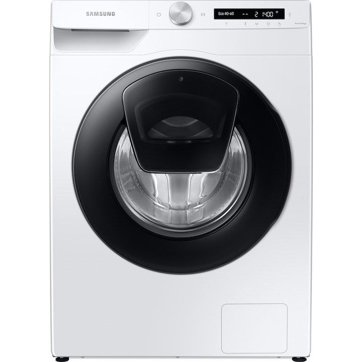 Masina de spalat rufe Samsung WW90T554DAW/S7, 9 kg, 1400 RPM, Clasa A, Add Wash, AI Control, Steam, Eco Bubble, Drum Clean, Motor Digital Inverter, Wifi, Alb reducere
