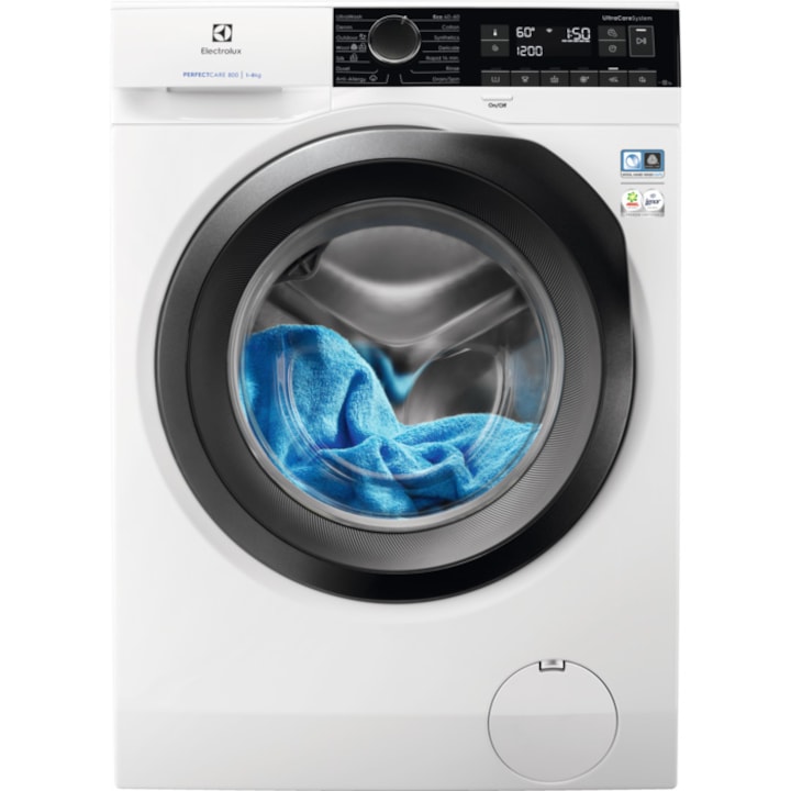 Masina de spalat rufe Electrolux PerfectCare800 EW8F228S, 8 kg, 1200 RPM, Clasa C, Motor Inverter, Alb reducere