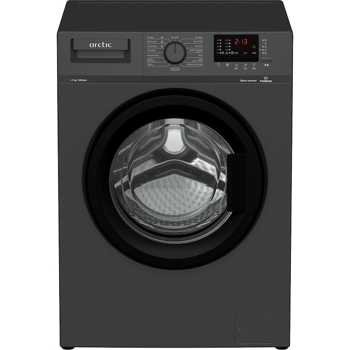Masina de spalat rufe Arctic APL71224XLAB, 7 kg, 1200 rpm, Clasa D, ExtraSteam, Motorul Silent Inverter, Add-In, Eco Dose, XL Door, Antracit reducere