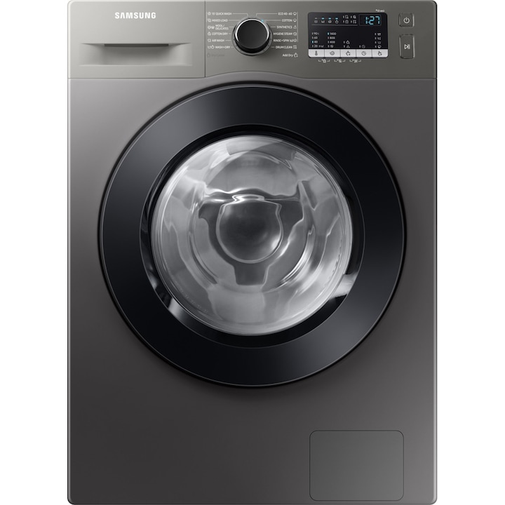 Masina de spalat rufe cu uscator Samsung WD80T4046CX/LE, Spalare 8 kg, Uscare 5 kg, 1400 RPM, Clasa C, Eco Bubble, Bubble Soak, Steam, Airwash, Motor Digital Inverter, Inox reducere